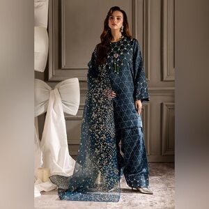 Zinc blue Farshi shalwar dress